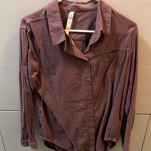 Lululemon Athletica Purple Cotton Shirt
